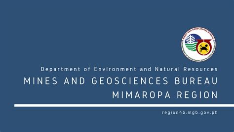 Mines and Geosciences Bureau Mimaropa Region.